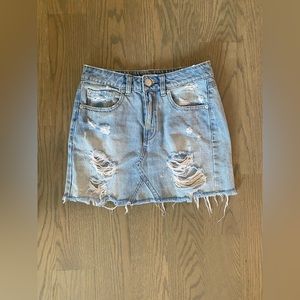 Jean mini skirt